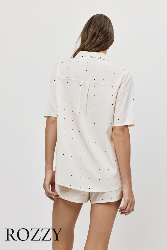 Пижама с шортами Aruelle Alba экрю