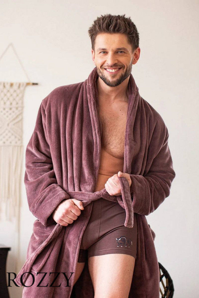 Халат мужской флисовый Key MGL 255 латте