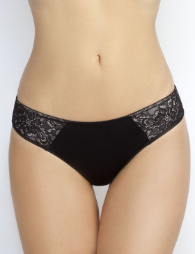 Трусы слипы Senselle by Felina Platinum Classic 22005 черный/серебристый пион