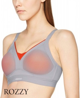 Бюстгальтер спортивный без косточек Shock Absorber S015F серый
