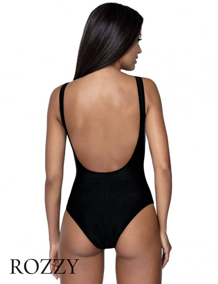 Купальник слитный Lorin L4353/0 черный/белый 