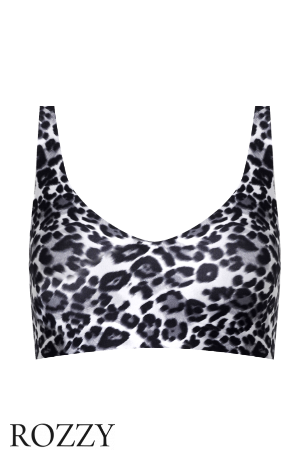 Бюстгальтер-топ без косточек Chantelle Soft Stretch C11DQB серый леопард