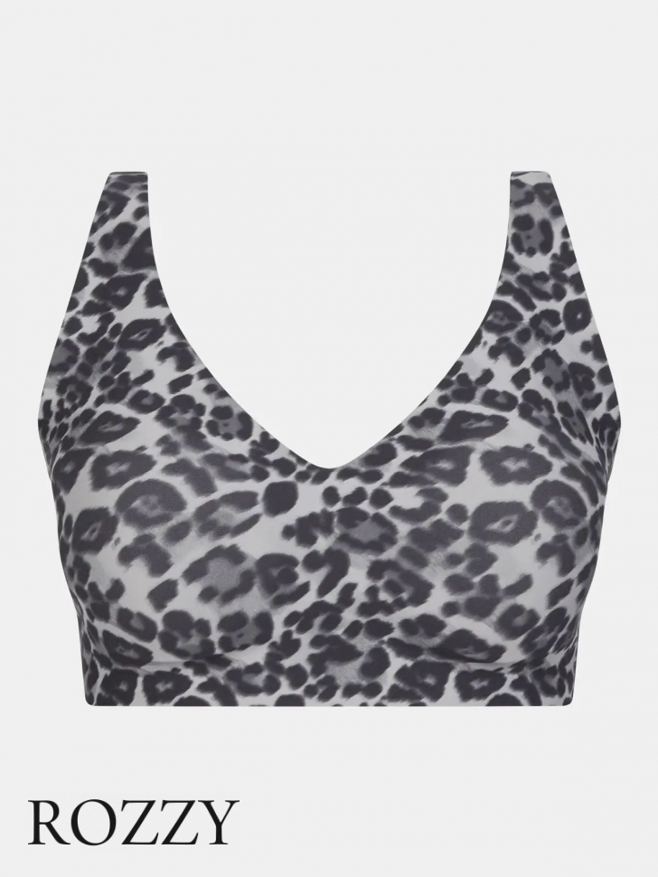 Бюстгальтер-топ без косточек Chantelle Soft Stretch C11DQB серый леопард