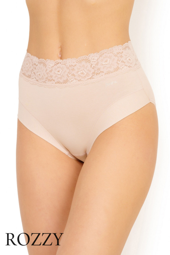 Трусы макси хлопковые Janira Dolce Cinture 31785 белый, песочный, черный