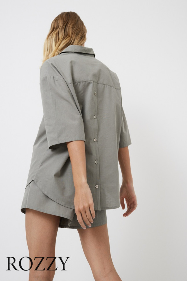 Костюм домашний хлопковый Aruelle Octavia Set оливковый