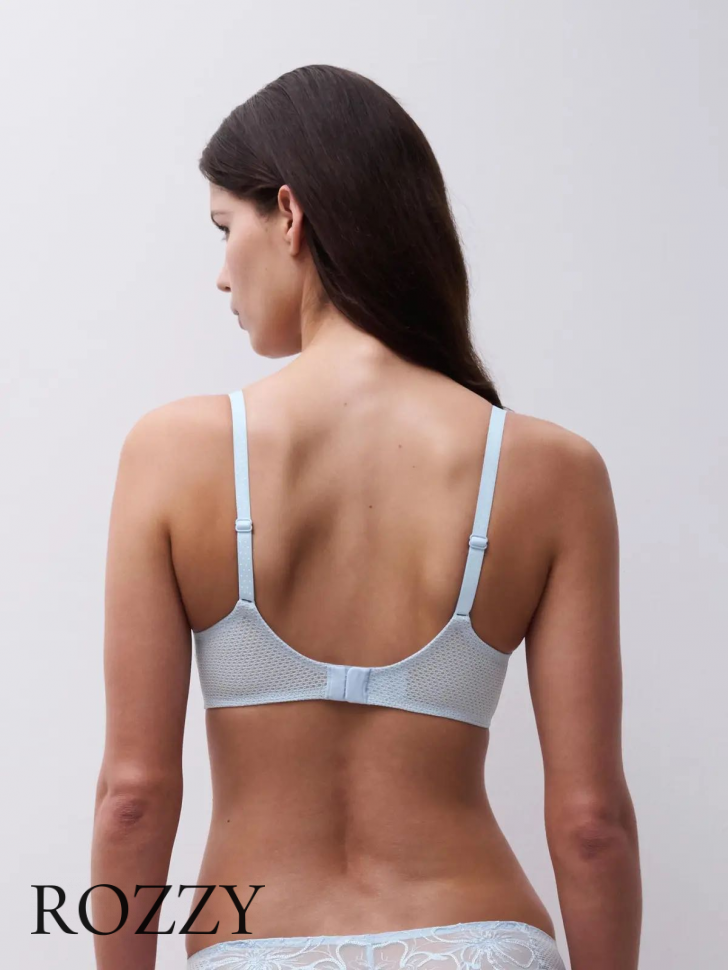 Бюстгальтер без косточек Chantelle Fleurs C12M80 голубой