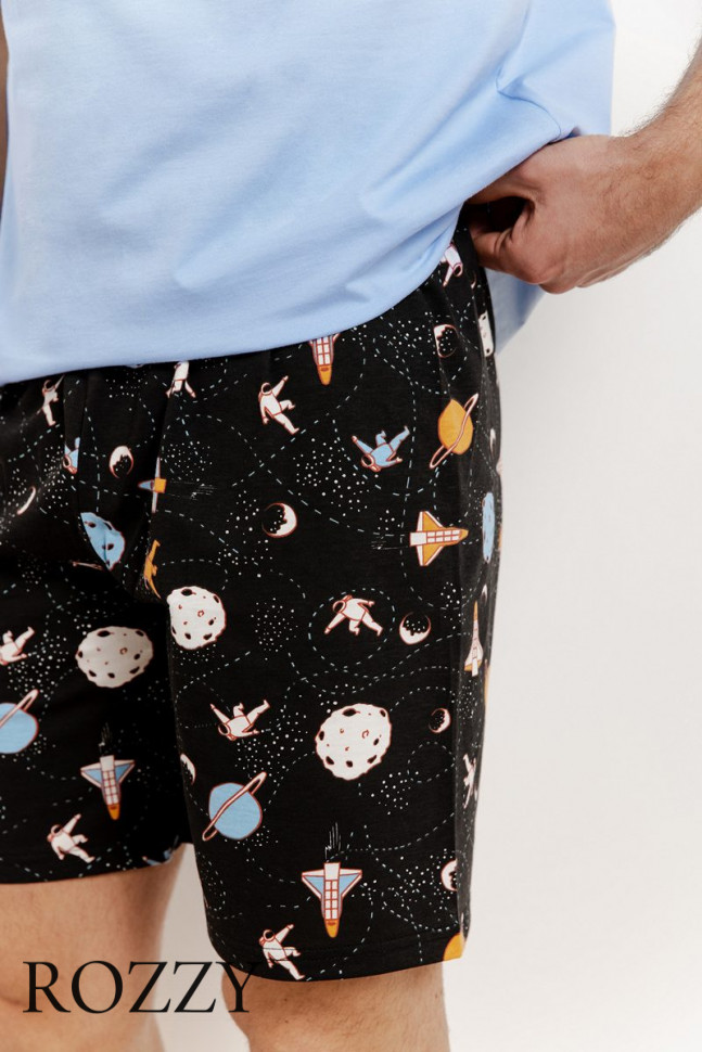 Пижама мужская Taro Spencer 3393 голубой/черный