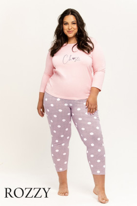 Пижама хлопковая Taro Libby Maxi 3214/3268 светло-розовый/светло-лиловый